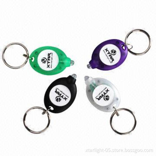 LED keychain light with 2016 button cell inside